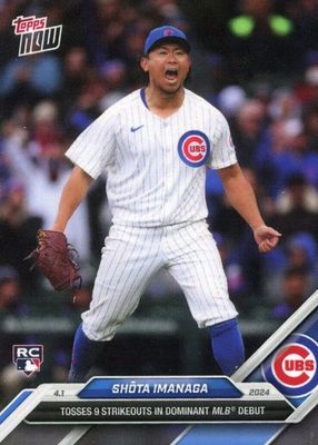 新品タグ付き★シカゴ カブス IMANAGA 18 定価2.8万 サイズS Shota Imanaga 2024 Topps Update #BG-18 Topps Black Gold